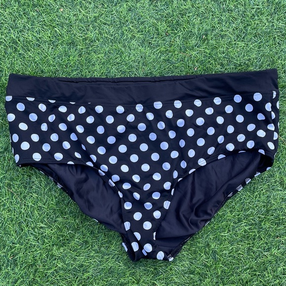 Lands End Womens Swim bottoms polka dots beach vacation pool 22W Preowned - Picture 1 of 5